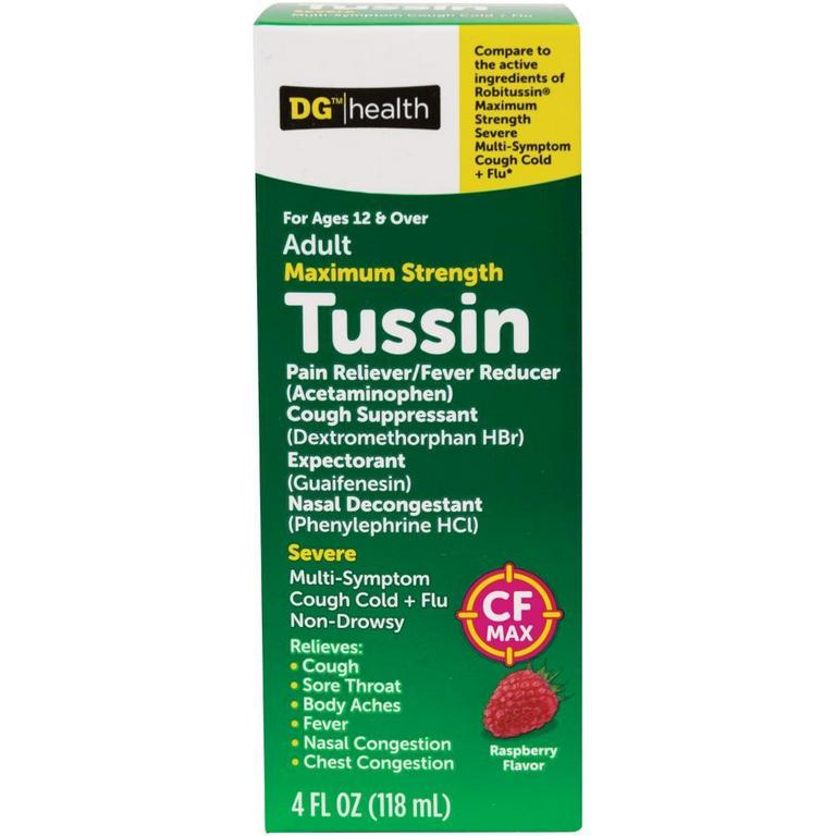 Save $0.50 on DG health Tussin DM Max Nighttime or Severe DT 4oz/