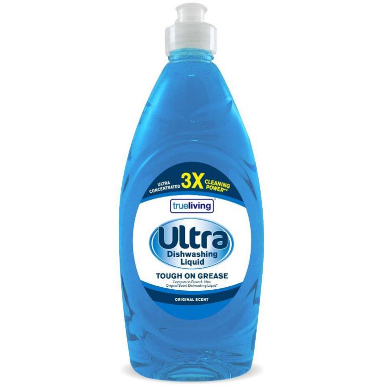 Save $0.50 on True Living Dishwashing Liquid Ultra 18oz, Diamond 16.2oz or Quick Squeeze 14.7oz/
