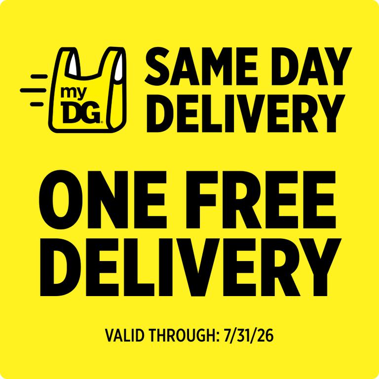 Get 1 Free Delivery on DG Delivery Orders. Offer Expires 7/31/26. Excludes ASAP delivery for $1./