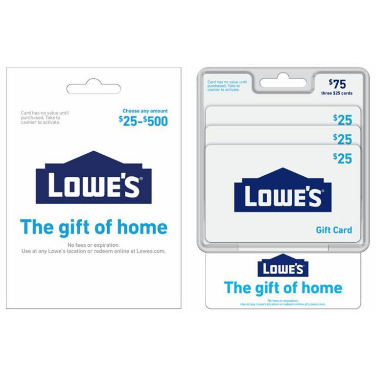 On ONE (1) Lowe's Gift Card./