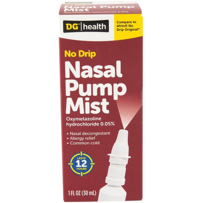 Save $0.50 on DG Health No Drip Nasal Spray Severe Congestion or Nasal Pump Mist 1oz/