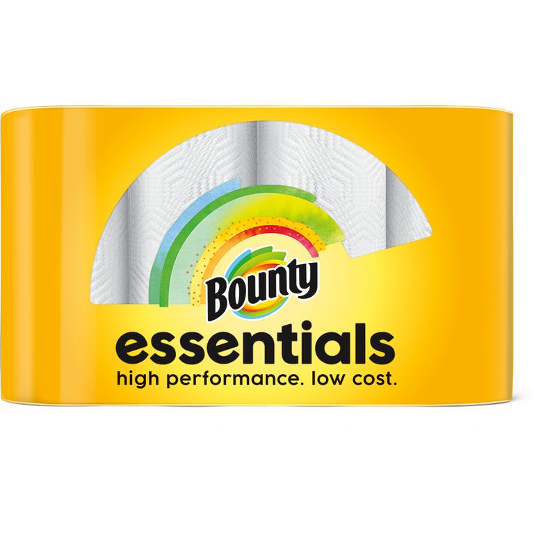 ONE Bounty Essentials Paper Towel Product 4 Count Roll or Larger (excludes trial/travel size).