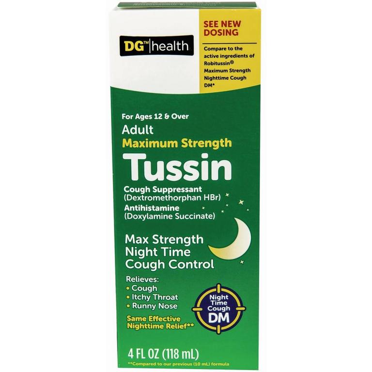Save $0.50 on DG Health Tussin DM Max Nightime or Severe DT 4oz/