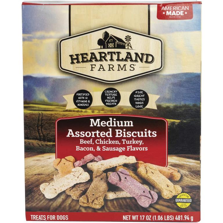 Save $0.65 on Heartland Farms Dog Biscuits 17oz/
