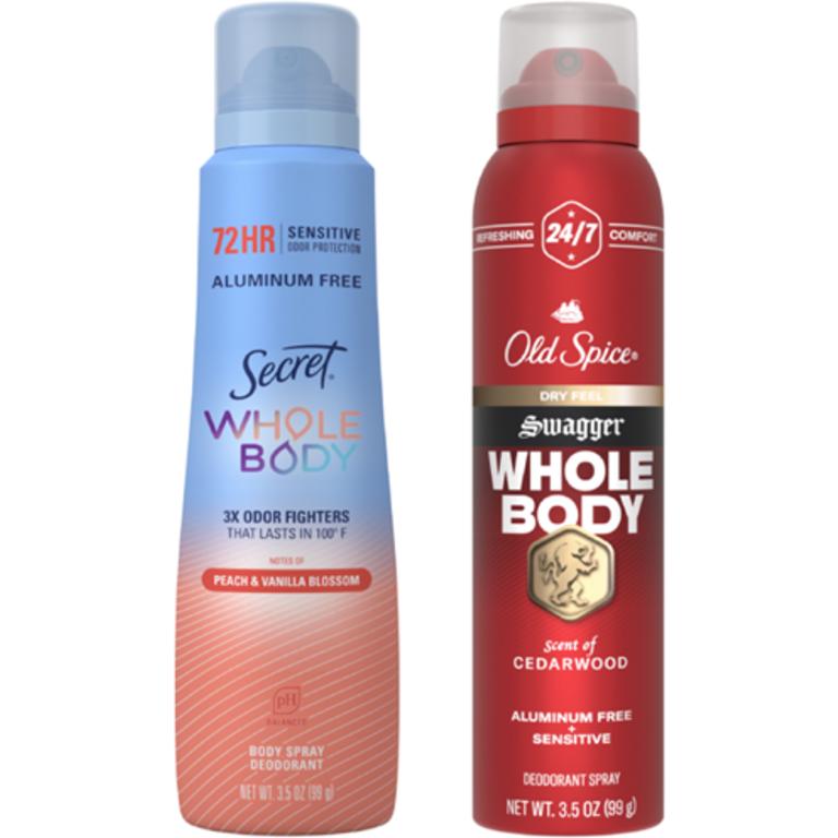 On ONE Secret & Old Spice Whole Body (excludes trial/travel size)/