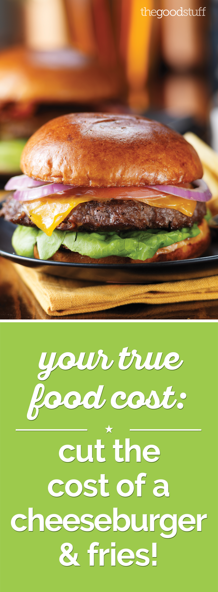 Your True Food Cost Cut the Cost of a Cheeseburger & Fries! thegoodstuff