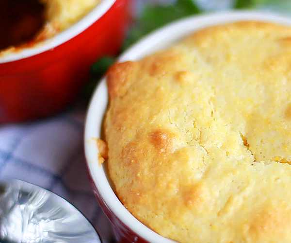 This ChiliStuffed Cornbread Pot Pie Will Warm You Right Up thegoodstuff
